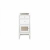 James Martin Vanities Athens 15in Base Cabinet Only w/ Drawers & Left Door, Glossy White E645-B15L-GW